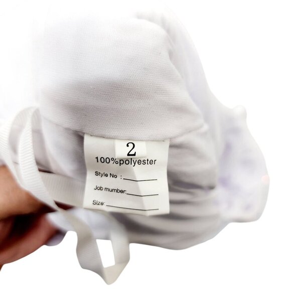 One-Shoulder Dress White Sequin Gown With Detachable Tulle Skirt Size 2 - Picture 14 of 14